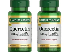 2 Pack Nature's Bounty Quercetin   Capsules 500 mg (60 ct) Exp 10/25