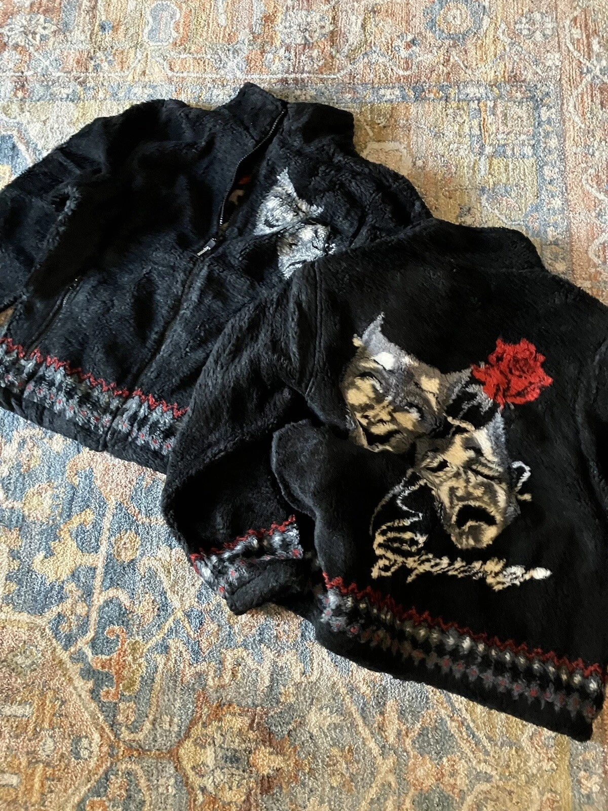 VESTE POLAIRE MASQUE SUPREME DRAMA NOIRE PETITE SS20 NEUF AVEC ÉTIQUETTE