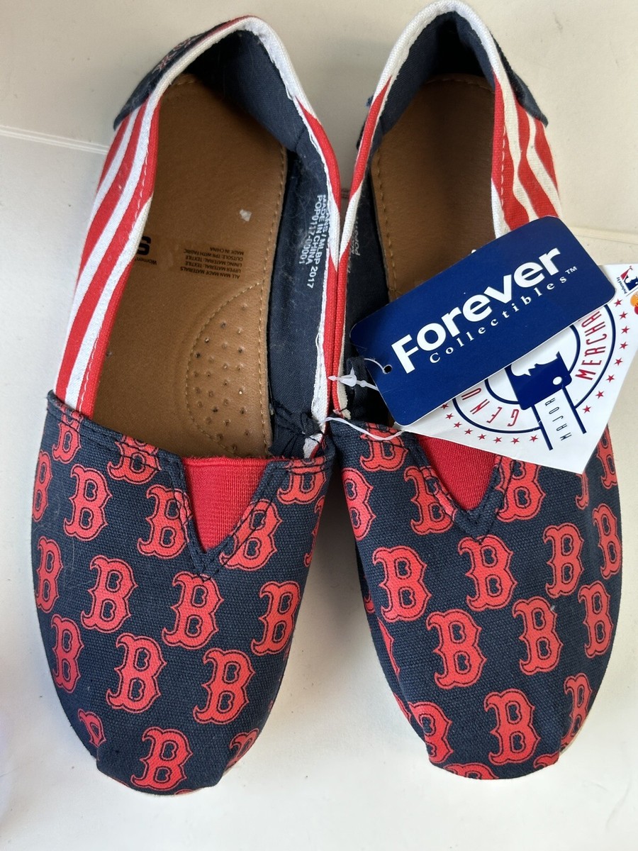 Boston Red Sox Shoes 5/6 Small Womens Canvas Red White Blue MLB