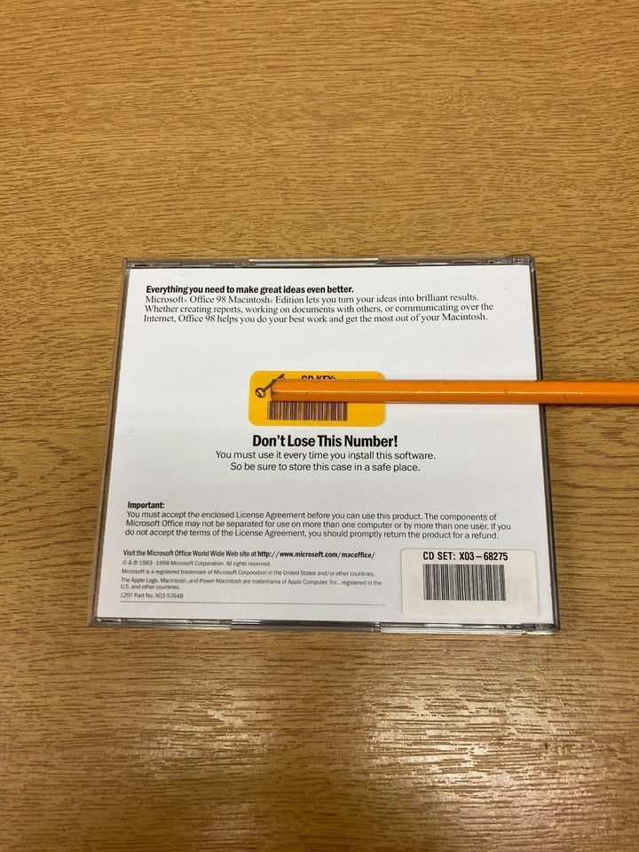 Microsoft Office 98 : Macintosh Edition Upgrade with CD Key Preowned Item - Image 2 of 4