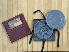 Film reel case with empty film reel