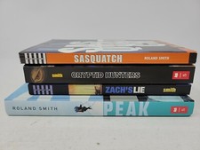 Lot of 4 Autographed Roland Smith YA Books: Sasquatch/Peak/Zach's Lie/Cryptid