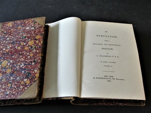 The Spectator with Preface by A. Chalmers, F. S. A.-1883 - (8) Volumes Book Set. - Picture 6 of 12