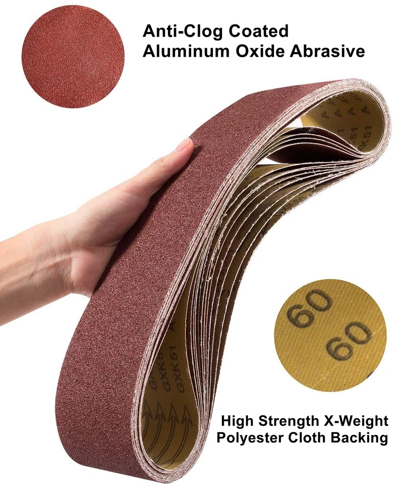 112PCS 4"x36" Belt and 6" Disc Sander Sanding Belts 60-400 Discs 60-1000 Grit - Image 4 of 4