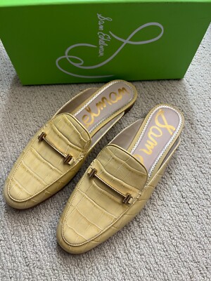 SAM EDELMAN LAURNA MULE/ Loafer in Sun Croc MSRP$180 CHIC Comfortable 