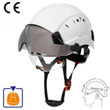 Safety Helmet With Visor Built In Goggles For Engineer ABS Hard Hat ANSI