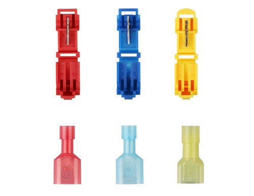 90/60PCS Insulated T-Taps Wire Terminals Quick Splice Crimp Connectors 22-10AWG - Picture 21 of 22