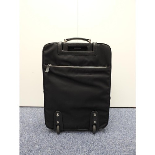 Prada Saffiano Travel Carry Bag Case Suitcase Leather Black 50x37x21cm pre-owned - Picture 2 of 12