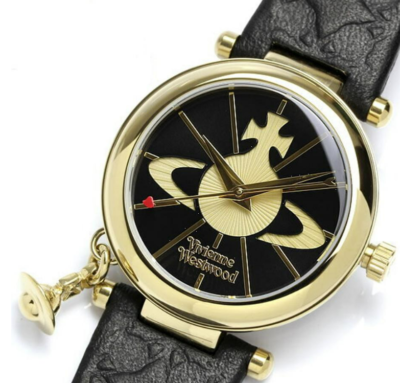 Vivienne Westwood V006BKGD Women's Watch with Charm Wristwatch