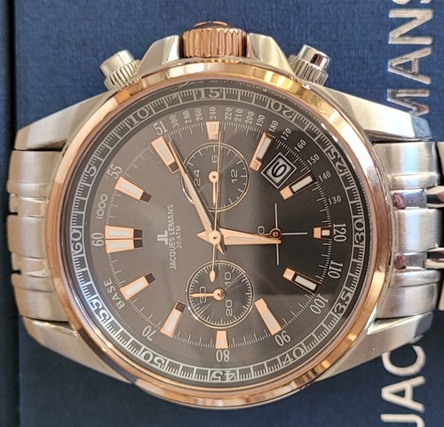 Herrenuhr "JACQUES LEMANS 1-1117PN", Chronograph, Quarz, Original Box,gebraucht. - Bild 16 von 22