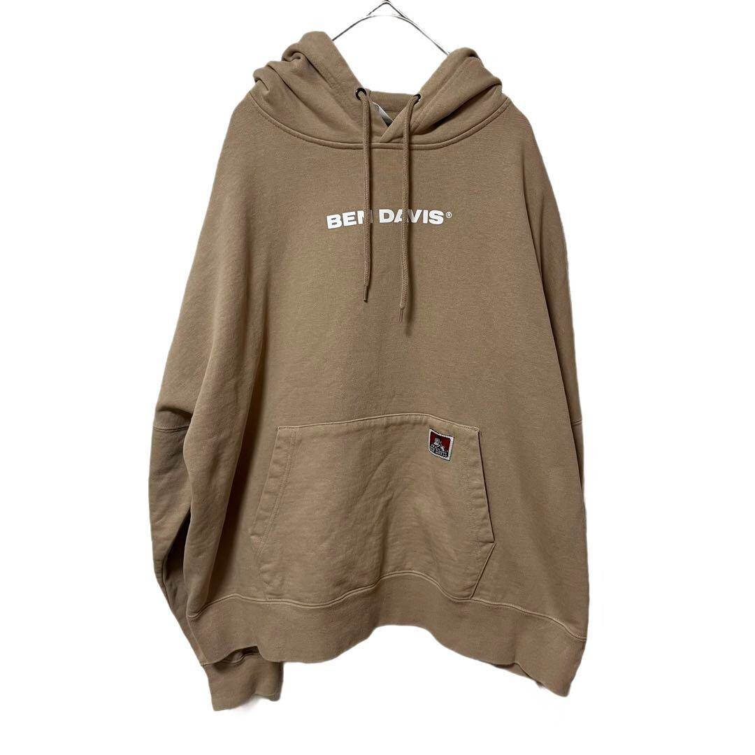 BEN DAVIS pullover hoodie Long sleeve color beige Size M Men'S