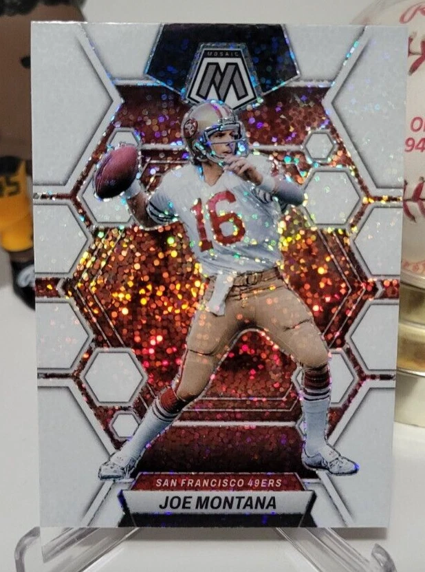 2023 Panini Prizm Mosaic JOE MONTANA White Sparkle SSP/20 49ers Card #217