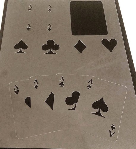 Plantilla de espadas de corazón Ace Diamond Club para jugar cartas de póquer originales talla Ace - Imagen 1 de 5