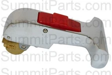 "T" STYLE RED BUTTON CHROME DOOR HANDLE FOR IPSO WASHERS - 217/00051/00