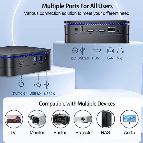Blackview Mini PC Intel 12th Mini Desktop Computer 16GB DDR4 1TB SSD Home Office - Picture 3 of 11