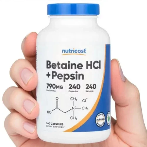 Nutricost, Betaine HCl + Pepsin, 240 Capsules