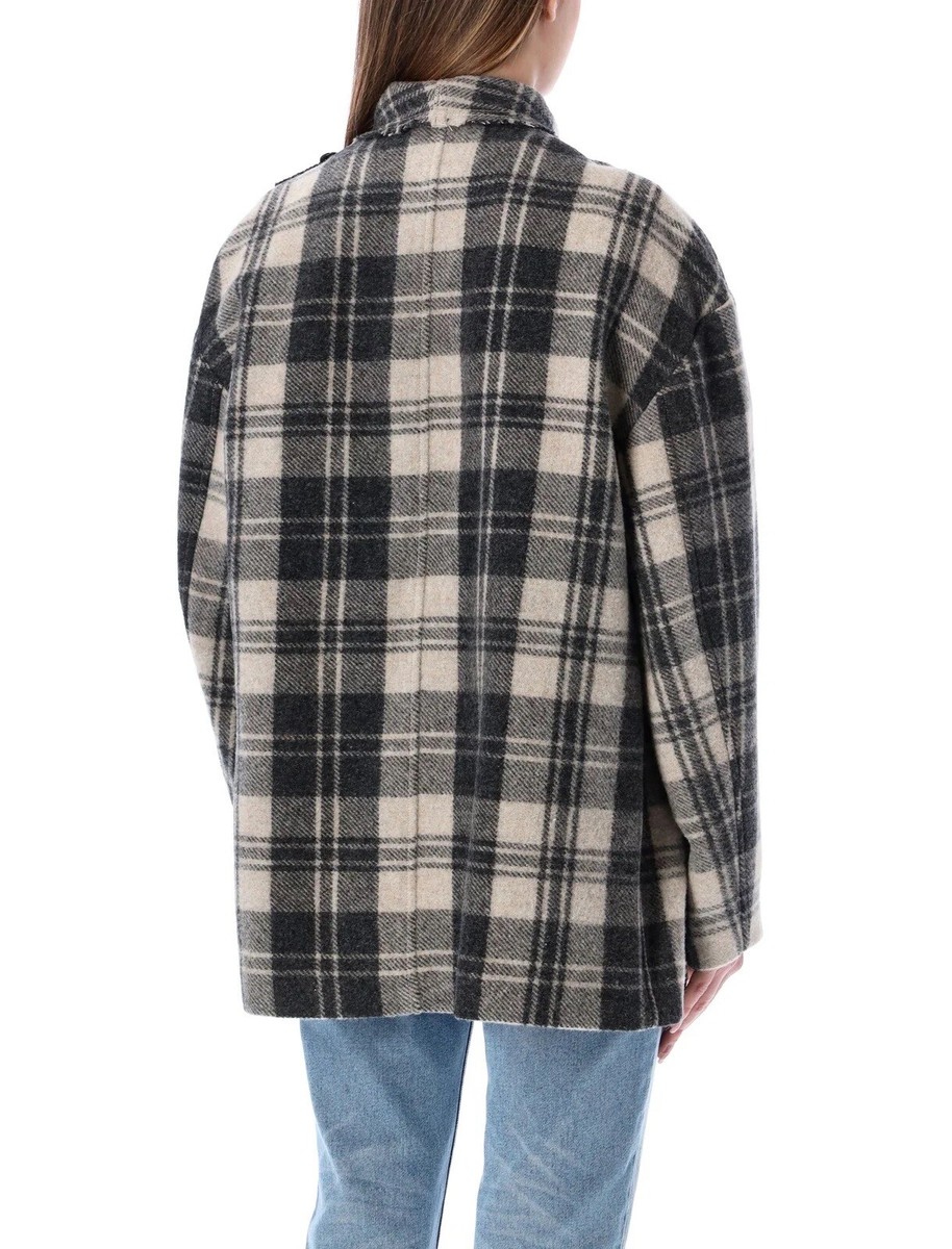 Isabel Marant Etoile Flemingli Checked Coat Wool Size 38 | eBay