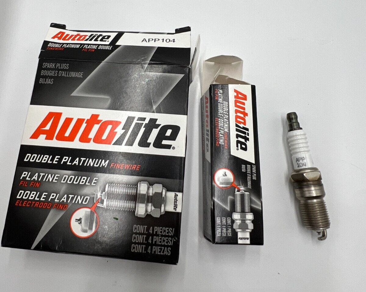 QTY 4 Autolite Double Platinum Spark Plug APP104 fits Ford GMC Lincoln