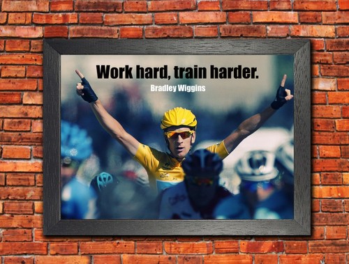 Bradley Wiggins #6 Motivation Quote Road Track Professional Cyclist Champ Poster - Picture 3 of 6