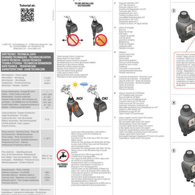 Claber Aquauno Video-2 Plus, programmateur arrosage automatique à une voie