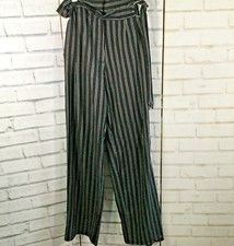 Urban Outfitters  Black White Striped Slim Leg Trousers With Pockets Size SP