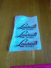 Vintage Lauriat's Books EMPTY Small Shopping Bag Plastic Collectible FREE SHIP