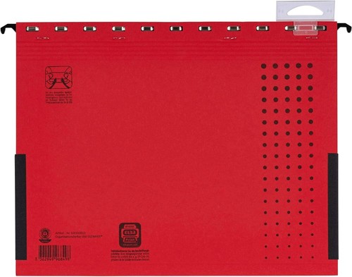 Elba Mehrfach-Hängehefter chic, für A4, aus Karton, rot, 5 Stück - Bild 4 von 5