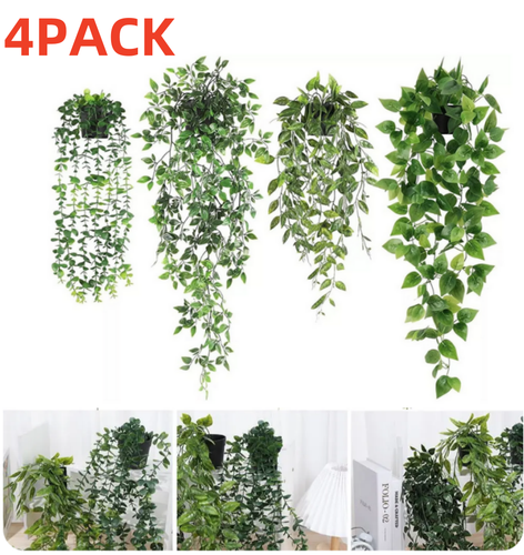 3/4X Artificial Hanging Plants Indoor Fake Trailing Plants Home Office Decor - Picture 14 of 17