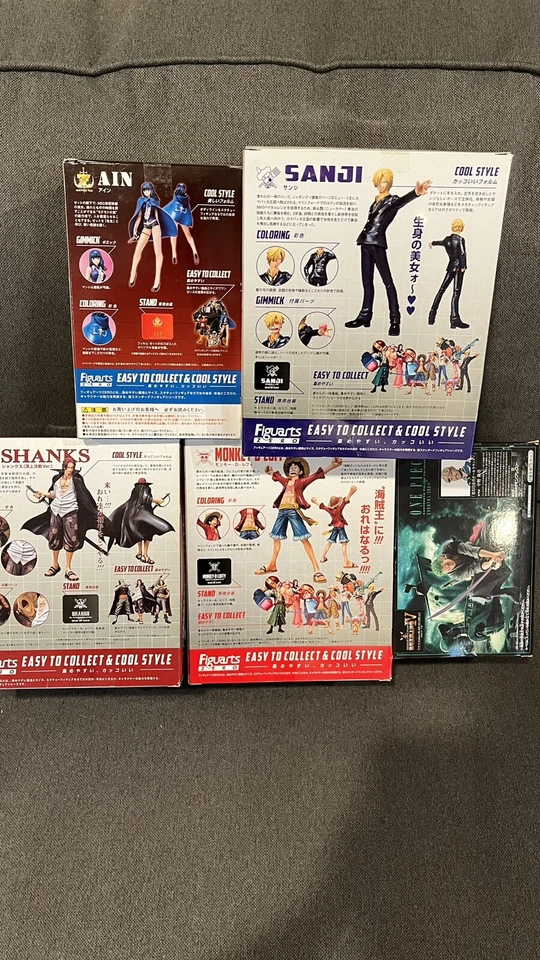 LOTE DE 5 NUEVOS Figuras Bandai Shanks, Luffy, Sanji, Ain Figuarts CERO PIEZAS Foto 2 de 2