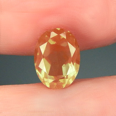 2.1ct IF Red & Green Oregon Sunstone Copper Schiller Natural Mined Unheated USA