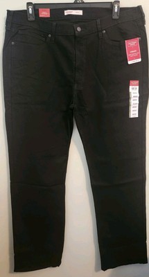 Levi Strauss Signature Men's 40x32 Straight Fit Jeans BLACK Ultimate Flex #52525