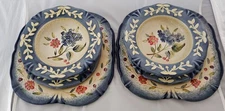 Certified International Pamela Gladding Dishware Flora pattern 6 pieces signed