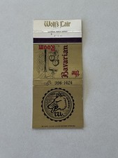 The Bavarian Room Wolfs Layer Holland Michigan Matchbook Cover V2