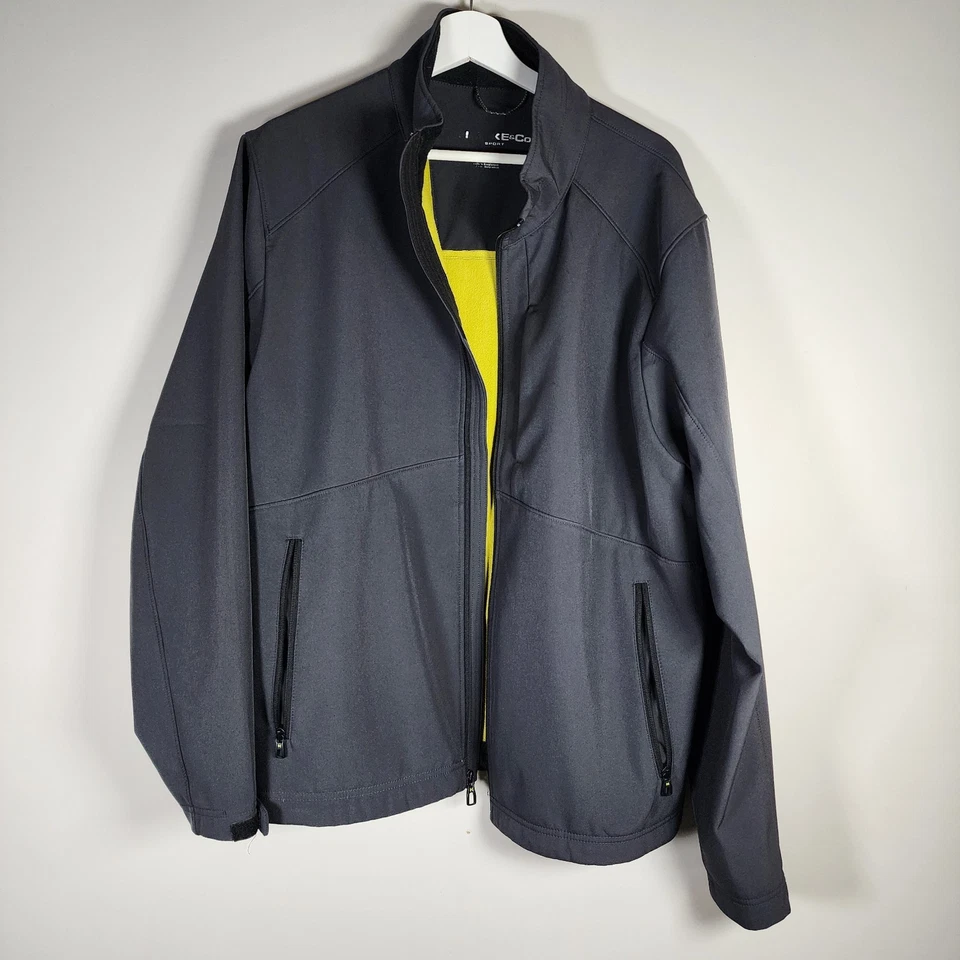 Hawke & Co Jacket Mens XL Black Stretch Soft Shell Full Zip Pockets Waterproof - Image 2 of 4