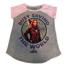 Jumping Beans Top Marvel Captain American Busy Saving the World Girl's 4