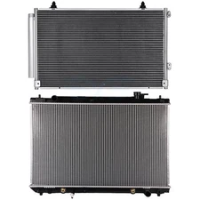 For 2001-2007 Toyota Highlander 4-Door 2.4L l4 Radiator&AC Condenser Cooling Kit