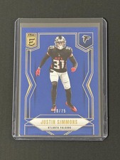 2025 Donruss Elite #95 Justin Simmons Blue #/75