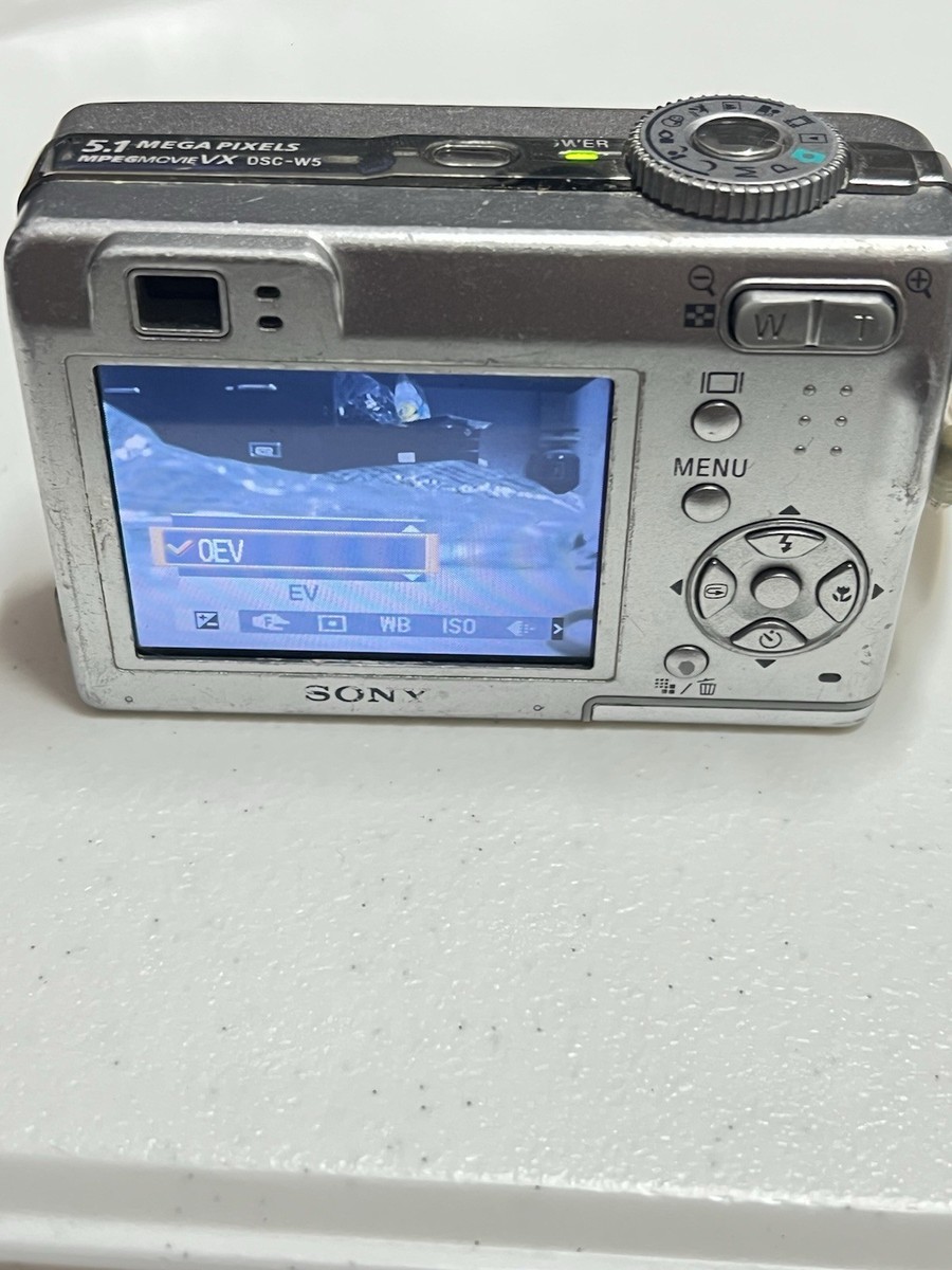 Sony Cyber-shot DSC-W5 5.1MP Digital Camera - Silver for sale