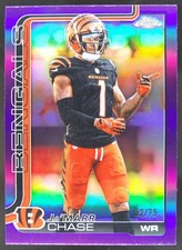 2025 Topps Chrome Ja'Marr Chase Purple Refractor /75 #58 Cincinnati Bengals NF4