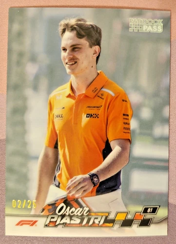2024 Topps Paddock Pass Formula 1 F1 - Oscar Piastri #8 Chrome Pearl White 08/25