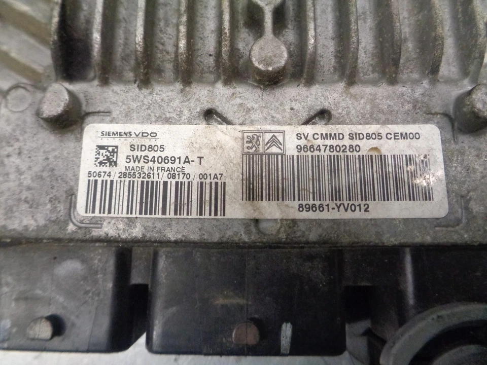 9664780280 CENTRALINA MOTORE / SIEMENS VDO / 5WS40691A / 4766404 PER CITROËN C1 - Immagine 3 di 4