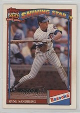 1991 Topps Bazooka Shining Stars Ryne Sandberg #9 HOF l5x