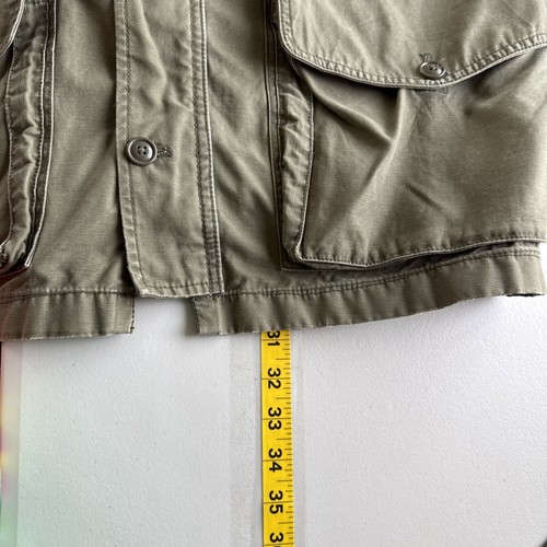 Chaqueta militar J Crew para hombre L abrigo de campo verde NX-631 con capucha cremallera completa al aire libre - Imagen 11 de 11
