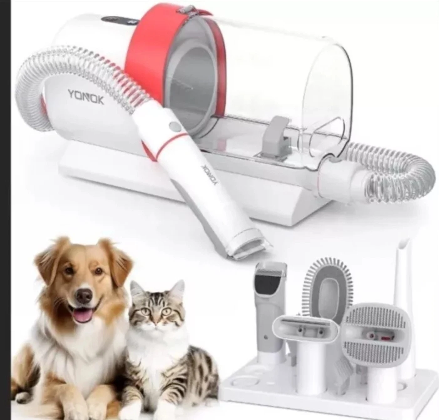 NEW Dog Grooming Kit, Pet Grooming Vacuum with Clippers & Trimmer, Dog Vacuum