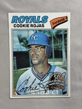 2026 Topps Heritage 1977 Buybacks 509 Cookie Rojas 50th Anniversary Stamp Royals