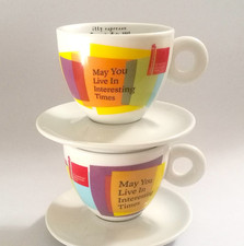 2 tazze Illy cups cappuccino Venice Art Biennale  illy collection 2019 bar