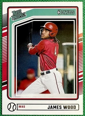 2024 Panini Donruss Rated Prospect James Wood #187 Washington Nationals RC Mint