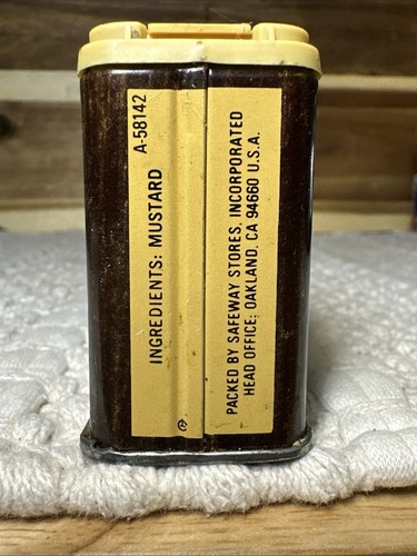 Lata de especias retro vintage Safeway Crown Colony mostaza molida - Imagen 2 de 4
