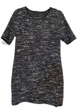 Ann Taylor Grey Marled Textured Tweed Shift Mini Dress Size 12P