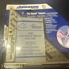 Swanson 7-Inch speed Square with blue book